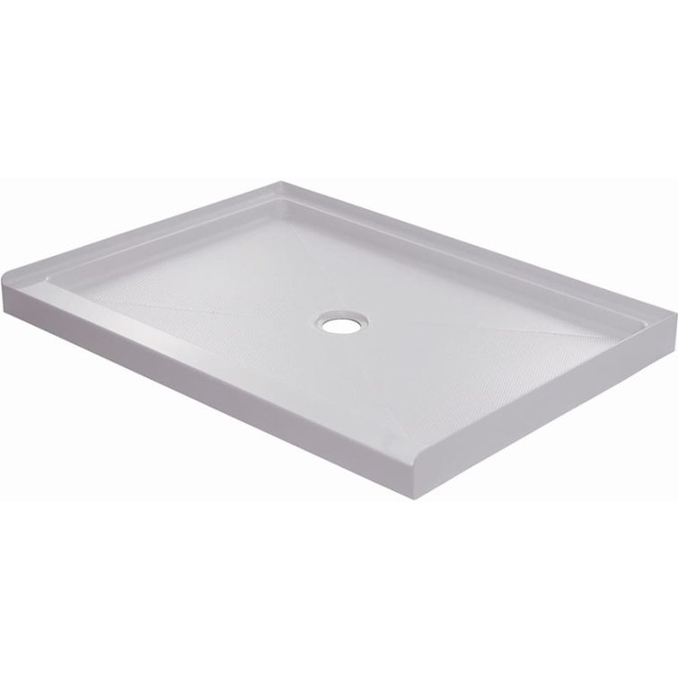 White Acrylic 48'' x 34'' Rectangular Shower Base