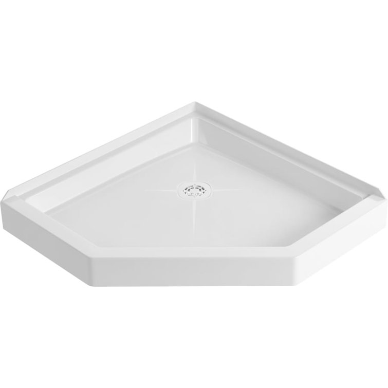 White Acrylic Neo-Angle 36'' x 36'' Shower Base