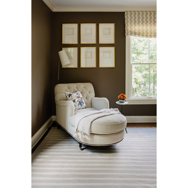 Beige and Ivory Geometric Wool Flat Woven Area Rug 5' x 7'
