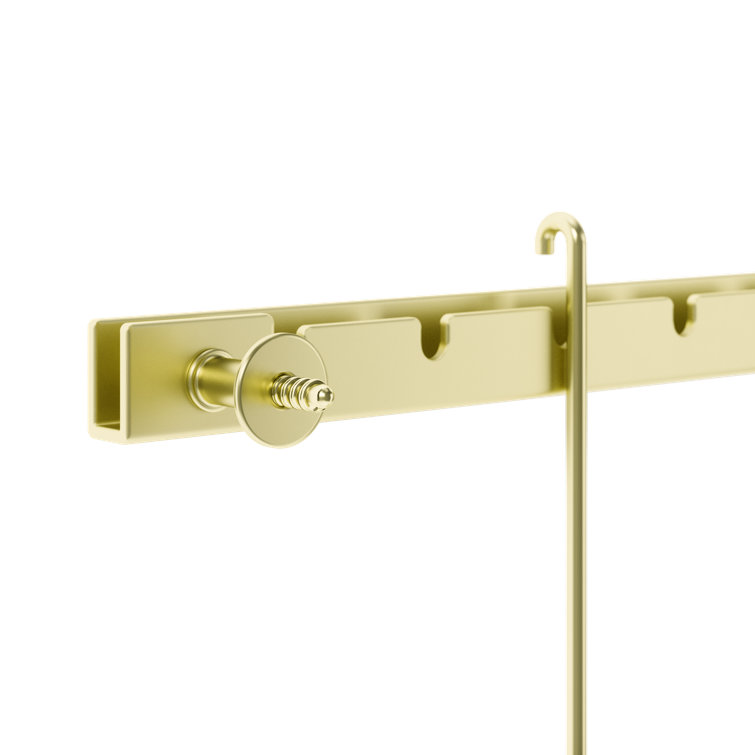 Matte Brass Floating Wall Collage Frame Set, 5-Piece