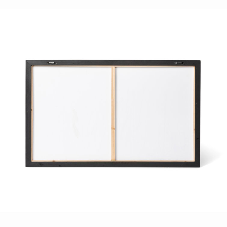 Black and White Framed Cattail Print Art