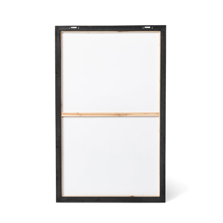Black and White Framed Canoe Print with Matte Black Frame