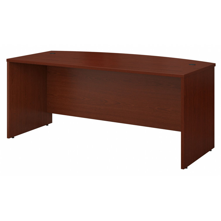 Contemporary Mahogany Home Office Desk with Drawer and Filing Cabinet