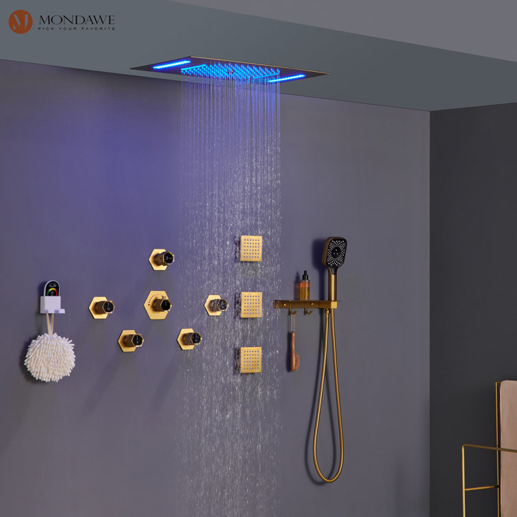 AquaRhapsody Thermostatic All-In-One Kit with Rough in-Valve
