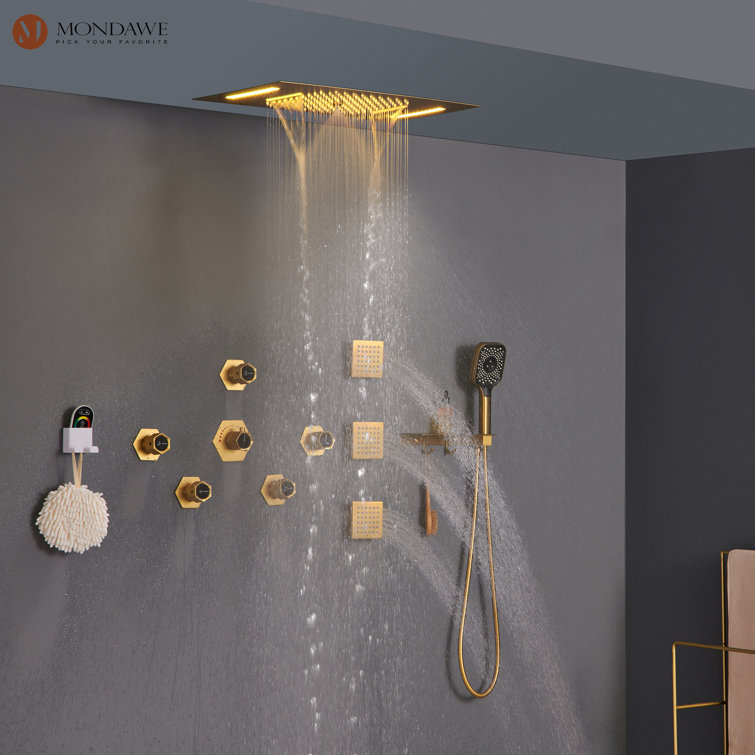 AquaRhapsody Thermostatic All-In-One Kit with Rough in-Valve