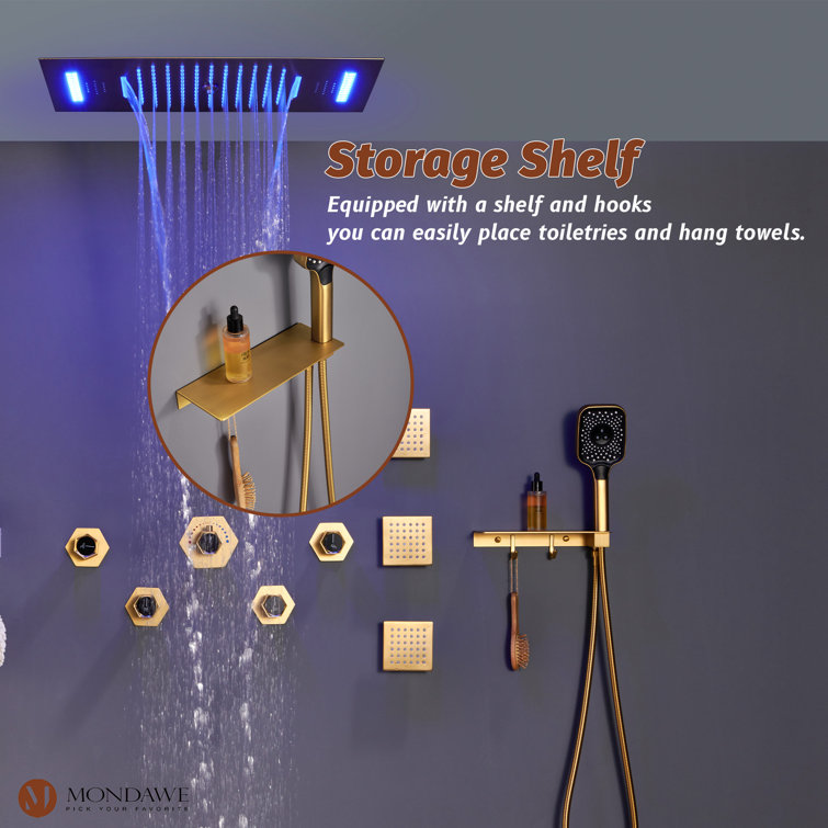 AquaRhapsody Thermostatic All-In-One Kit with Rough in-Valve