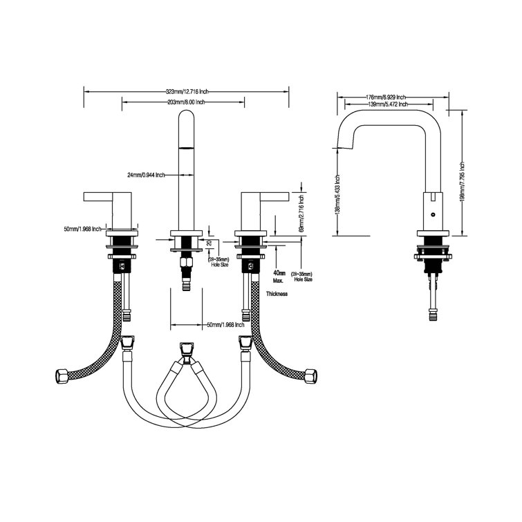 Electra Polished Chrome Widespread 2-Handle Bathroom Faucet