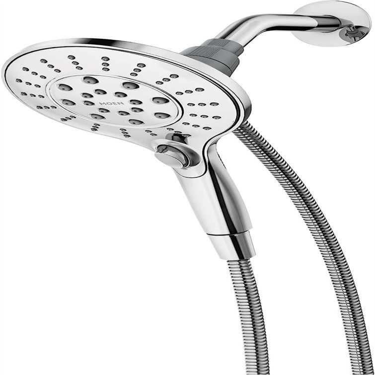 Chrome 5.5-Inch Handheld Rain Shower Head with Magnetic Dock