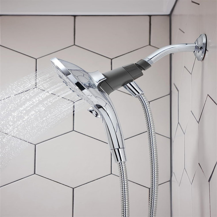 Chrome 5.5-Inch Handheld Rain Shower Head with Magnetic Dock
