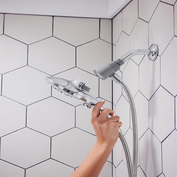 Chrome 5.5-Inch Handheld Rain Shower Head with Magnetic Dock