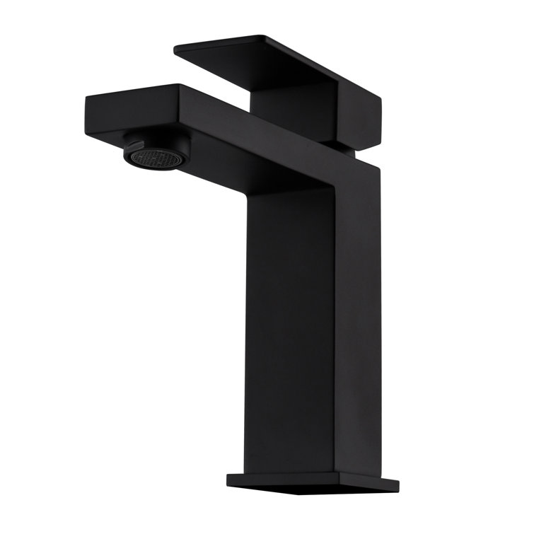 Matte Black Stainless Steel Single Handle Bathroom Faucet