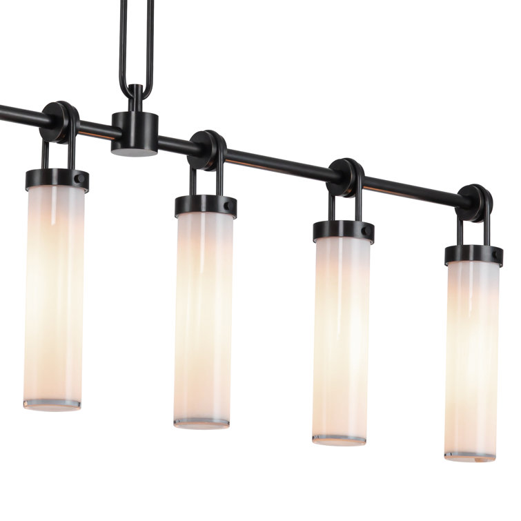 Wynwood Vintage Brass and Glass 6-Light Island Pendant