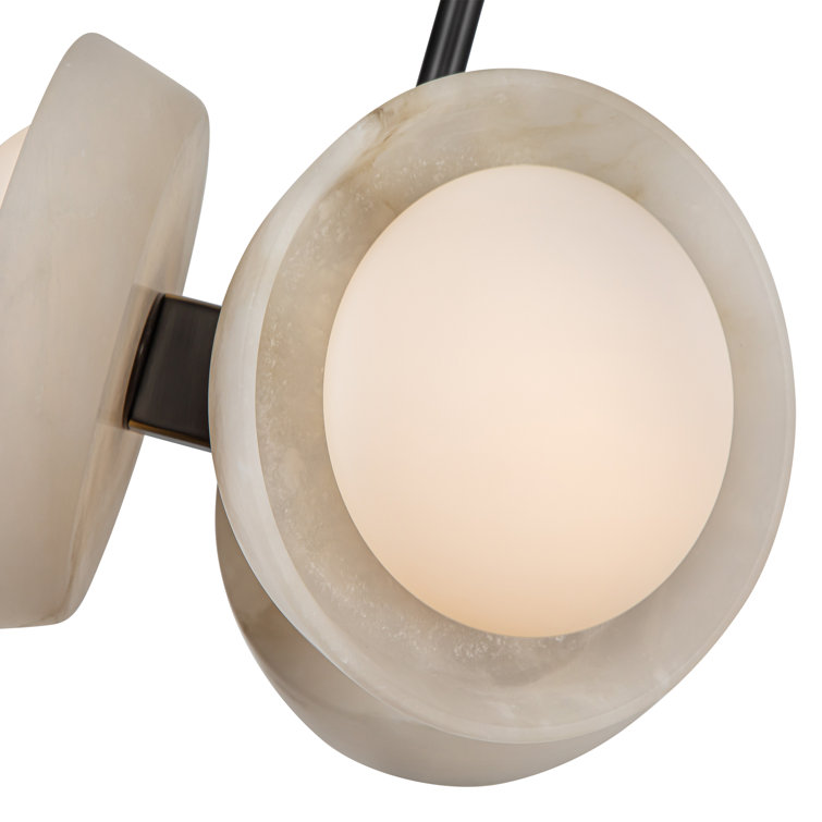 Alonso Urban Bronze and Alabaster LED Pendant Light