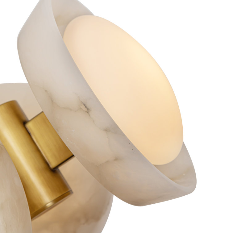 Alonso Urban Bronze and Alabaster LED Pendant Light