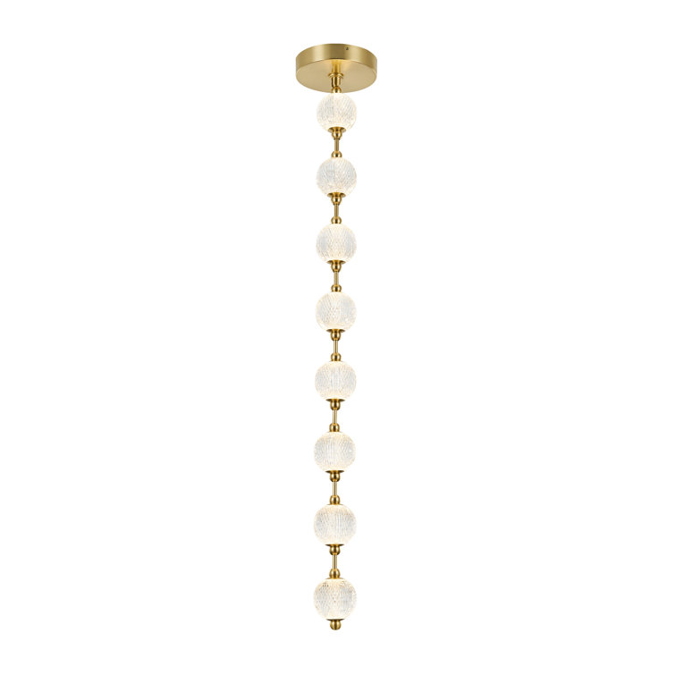 Marni Natural Brass 58" LED Pendant Light