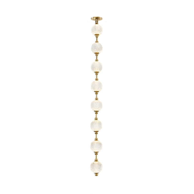 Marni 58" Natural Brass LED Pendant Light