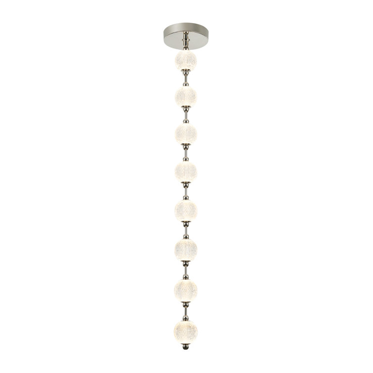Marni Polished Nickel 8-Light LED Pendant