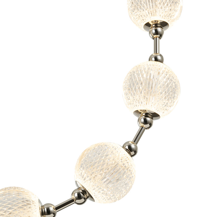 Marni Polished Nickel 8-Light LED Pendant