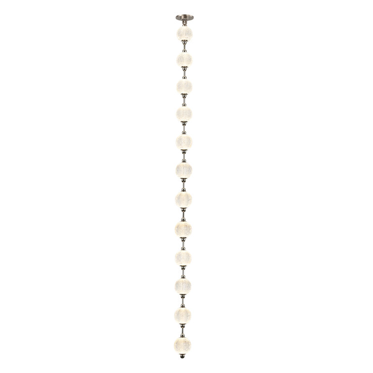 Marni Polished Nickel 12-Light LED Pendant