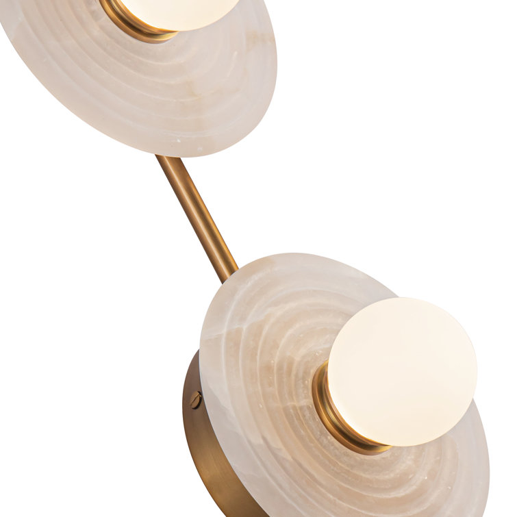 Urban Bronze Alabaster Dimmable 2-Light Vanity Fixture