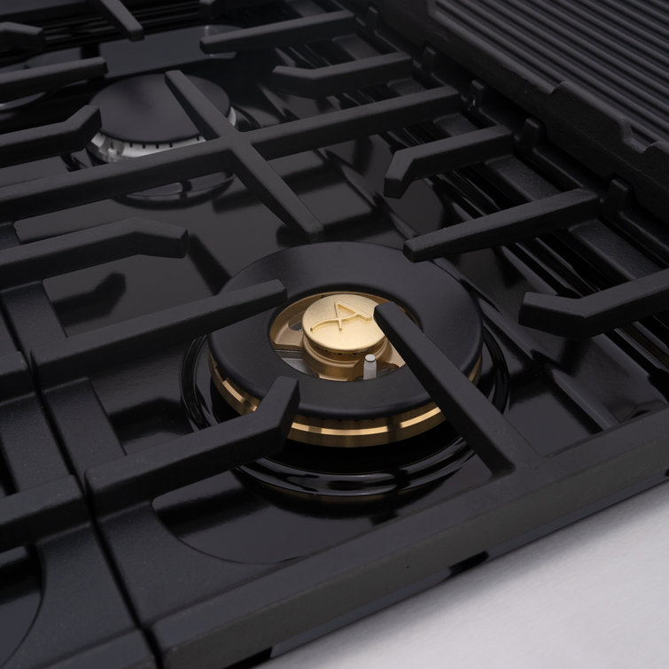 Akicon 48" White and Copper Convection Gas Range with 8 Burners