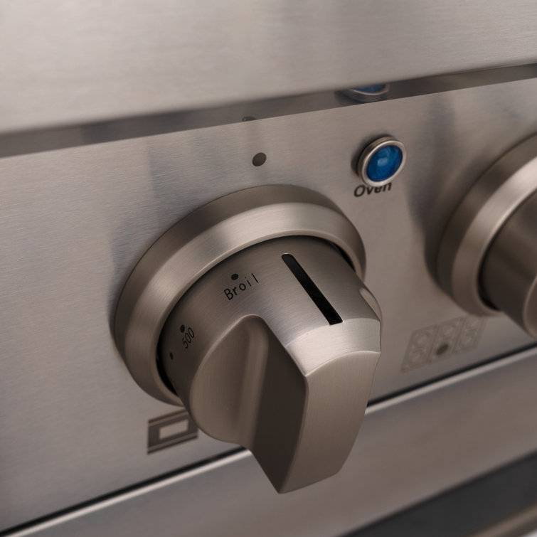 Akicon 36" Stainless Steel Natural Gas Range with Convection and 6 Burners