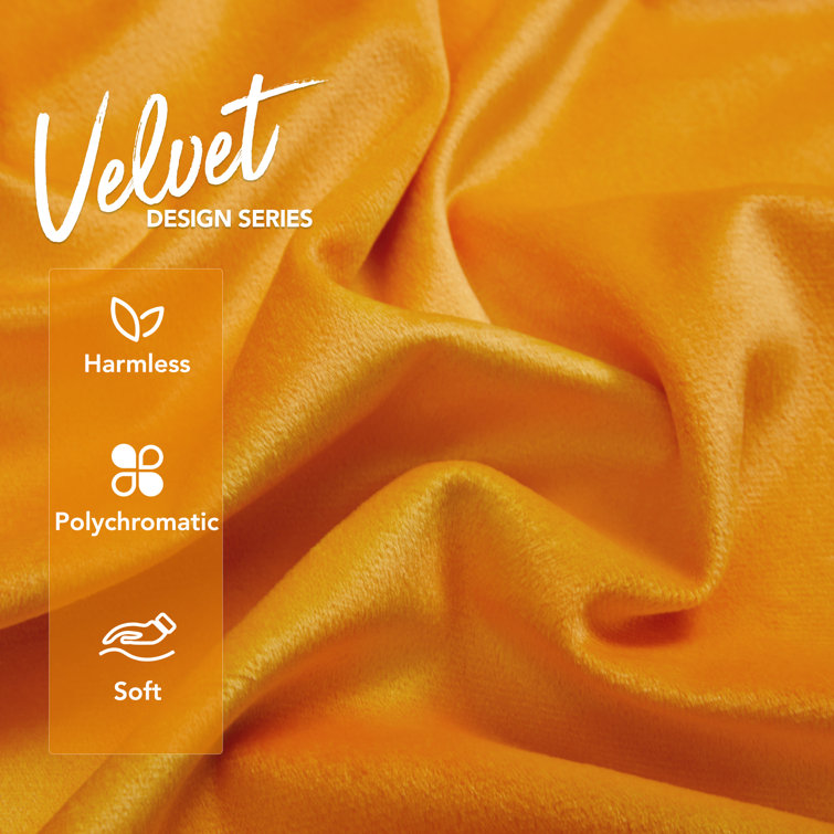 Golden Yellow Velvet 20x20 Pillow Covers Set