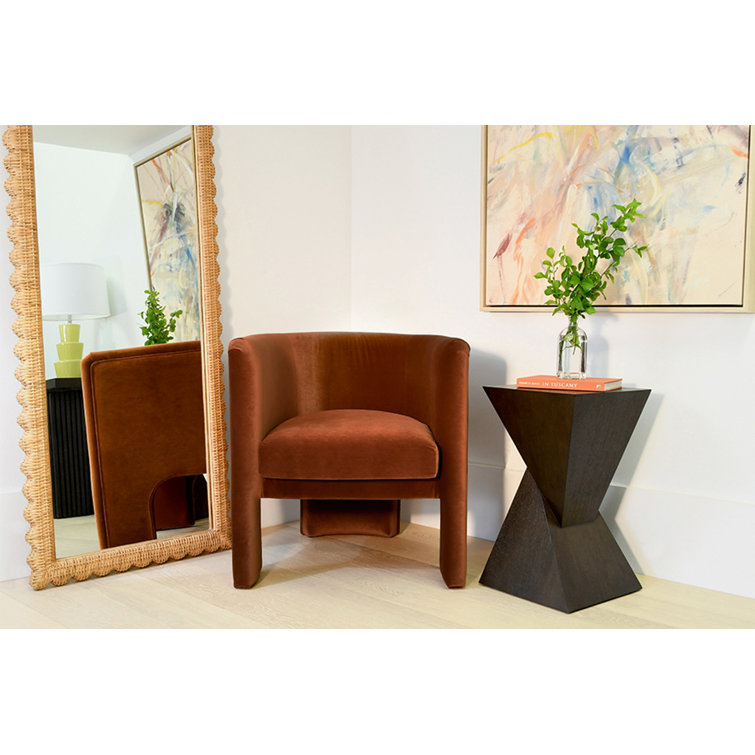 Natural Oak Sculptural Square End Table