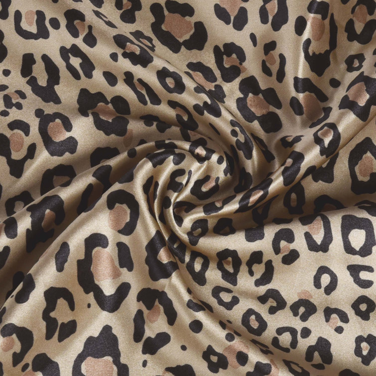 Leopard Print Satin Silk Standard Pillowcases Set of 2