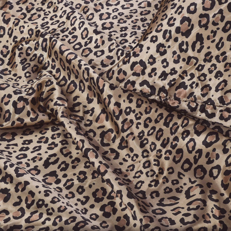Leopard Print Satin Silk Standard Pillowcases Set of 2
