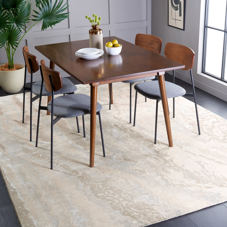 Ivory Hand-knotted Wool and Silk 10' x 14' Area Rug