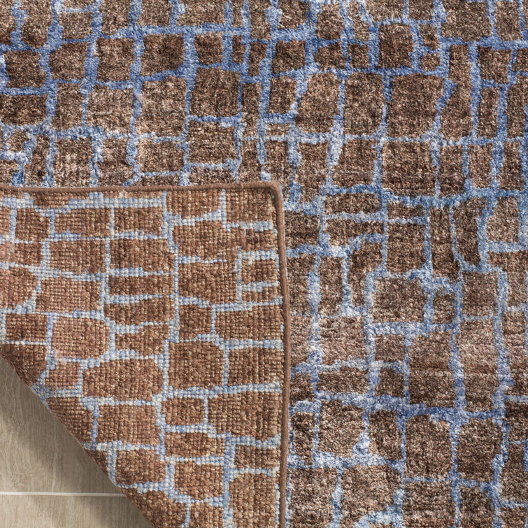 Luxor Hand-Knotted Brown Silk 6' x 9' Area Rug