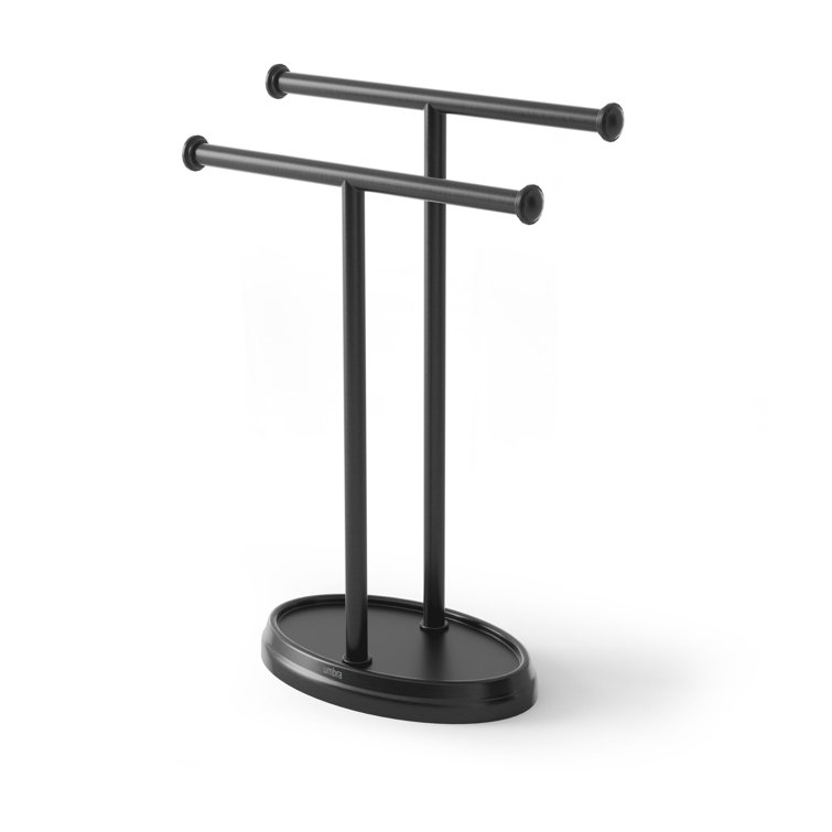 Black Nickel Freestanding Double Towel Stand