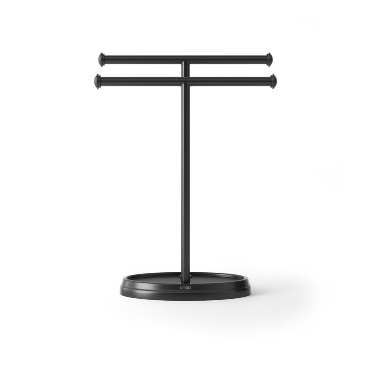 Black Nickel Freestanding Double Towel Stand