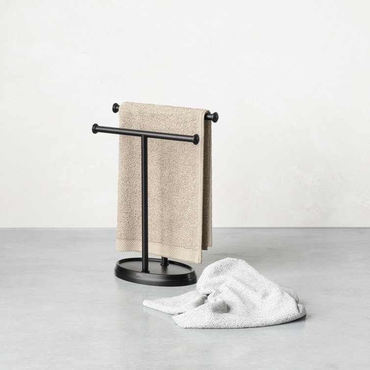 Black Nickel Freestanding Double Towel Stand