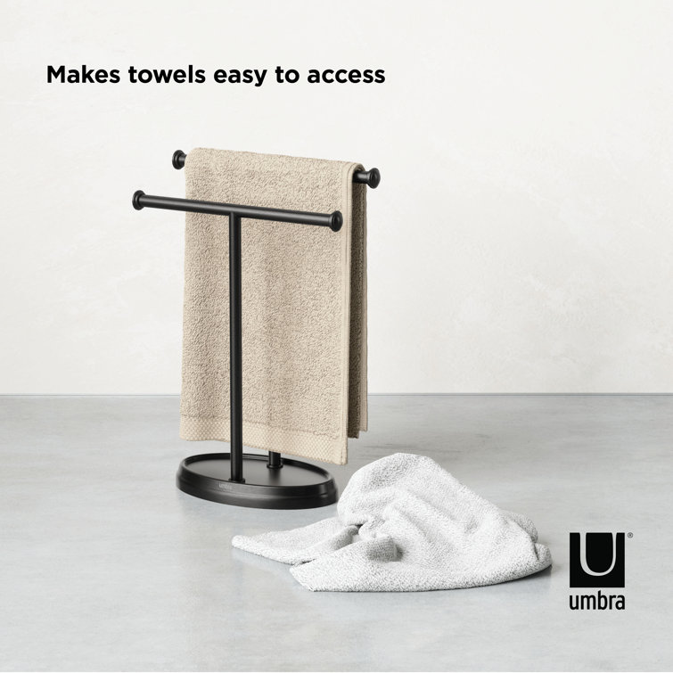 Black Nickel Freestanding Double Towel Stand
