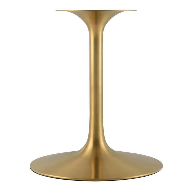 47" Round Black Marble Dining Table with Gold Base