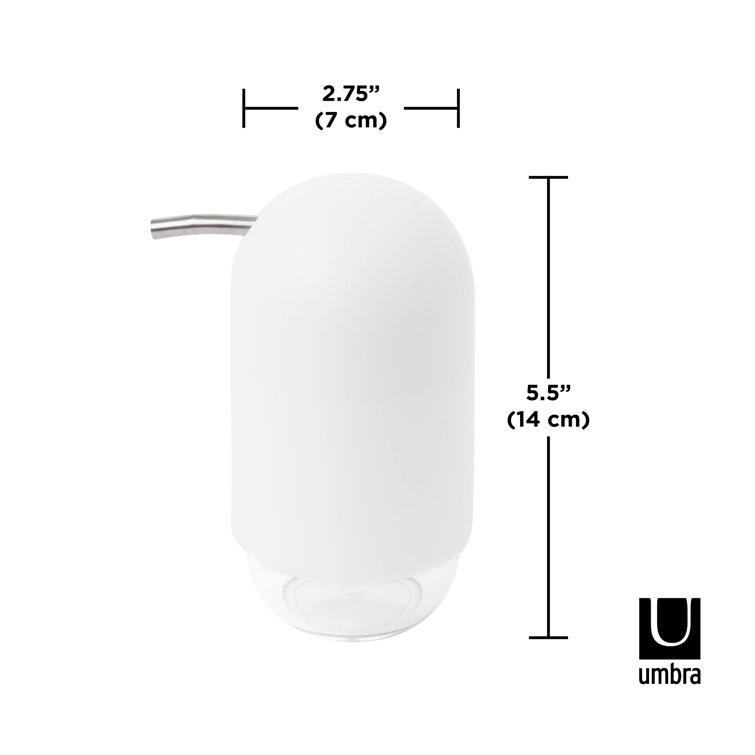 White Matte Soft-Touch Soap and Lotion Dispenser