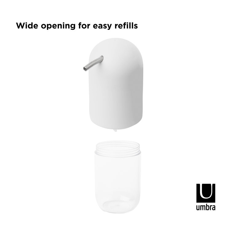 White Matte Soft-Touch Soap and Lotion Dispenser