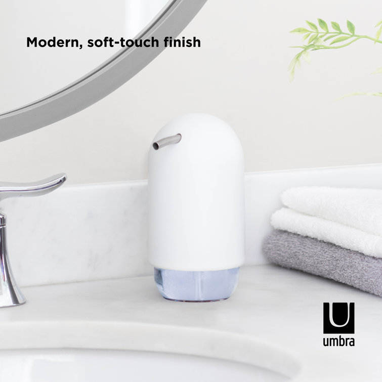 White Matte Soft-Touch Soap and Lotion Dispenser