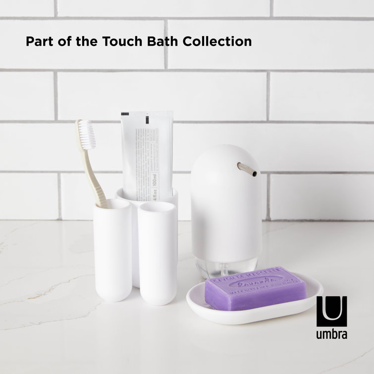 White Matte Soft-Touch Soap and Lotion Dispenser