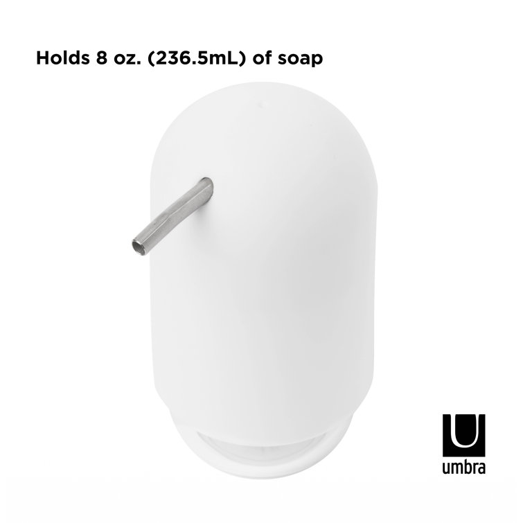 White Matte Soft-Touch Soap and Lotion Dispenser