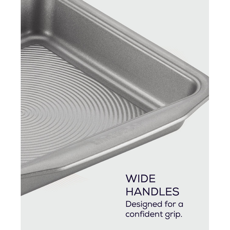 Gray Stainless Steel Nonstick Square Cake Pan, 9 Inch