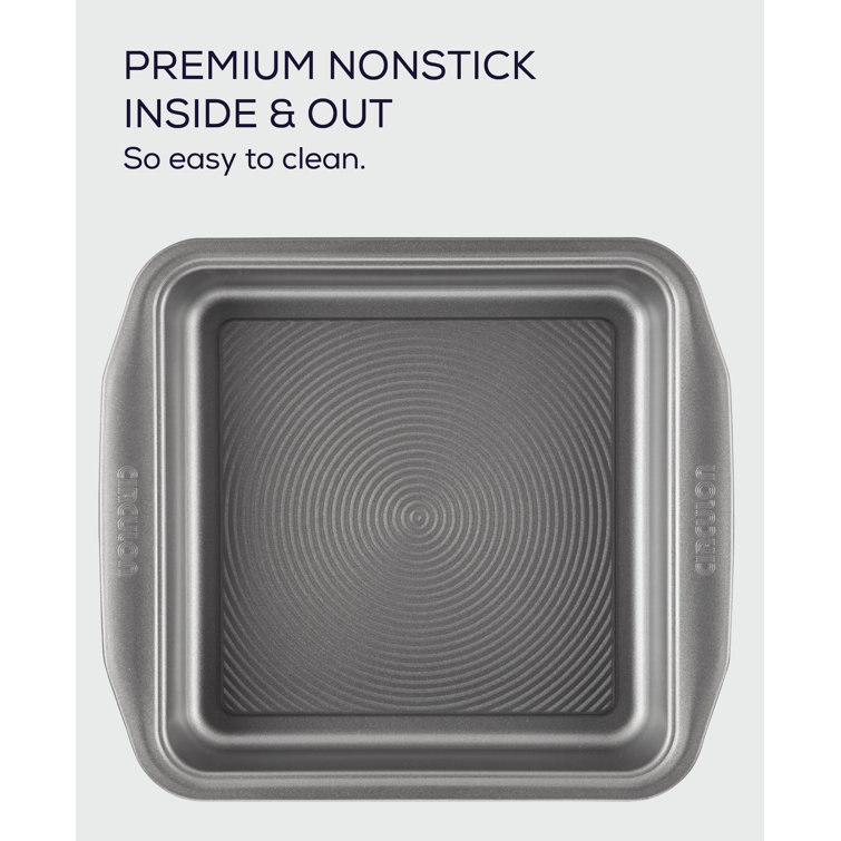 Gray Stainless Steel Nonstick Square Cake Pan, 9 Inch