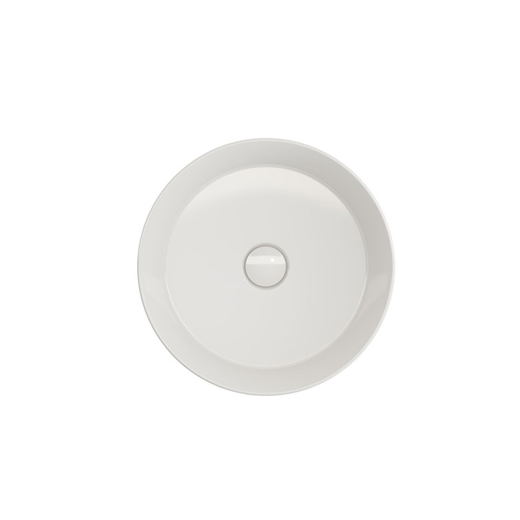 BOCCHI Sottile 15.04'' Fireclay Circular Bathroom Sink