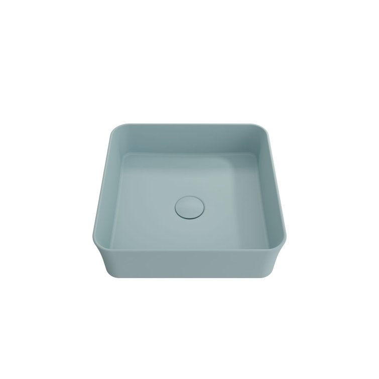 BOCCHI Sottile 15.26'' Fireclay Square Bathroom Sink