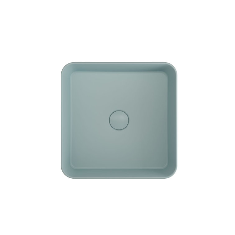 BOCCHI Sottile 15.26'' Fireclay Square Bathroom Sink