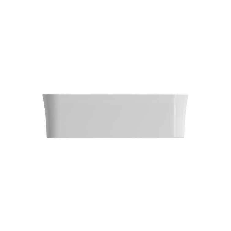 Sottile White Ceramic Square Vessel Bathroom Sink