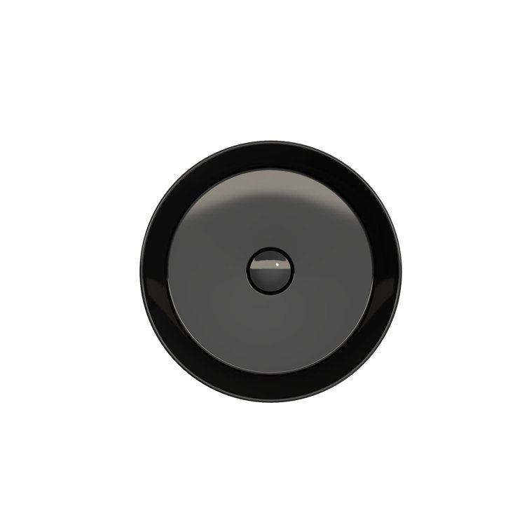 Black Gloss Ceramic Round Bathroom Sink