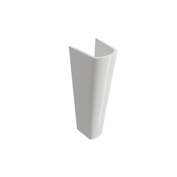 Taormina White Fireclay Pedestal Base for Bathroom Sink